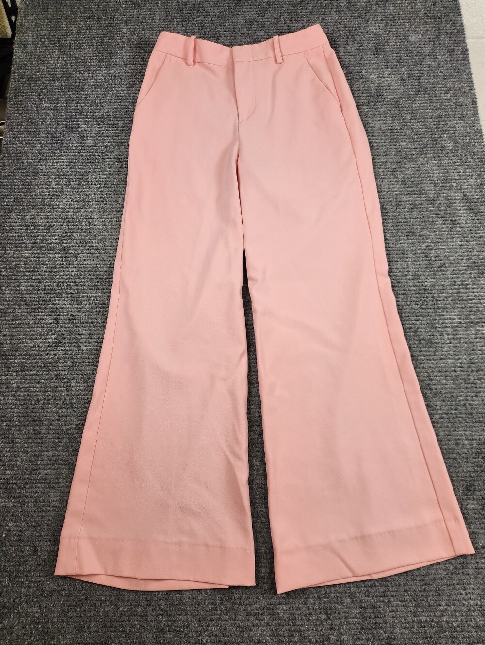Alice + Olivia Light Pink High Rise Wide Leg Tailored Pants Size 2 Office Preppy